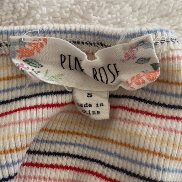Pink Rose Rainbow Striped Top - Picture 5 of 5